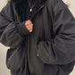 Reversible Oversize Fleece Hooded Jacket