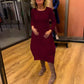 ✨️54% off✨️Solid Color Round Neck Long Sleeve Dress