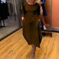 ✨️54% off✨️Solid Color Round Neck Long Sleeve Dress