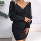 🎅Xmas Sales - 60% OFF🎄Sexy Knit Mini Dress with Batwing Long Sleeves