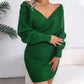 🎅Xmas Sales - 60% OFF🎄Sexy Knit Mini Dress with Batwing Long Sleeves