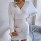 🎅Xmas Sales - 60% OFF🎄Sexy Knit Mini Dress with Batwing Long Sleeves