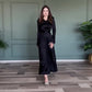 Women's Elegant Maxi Dress with Waist Tie Belt