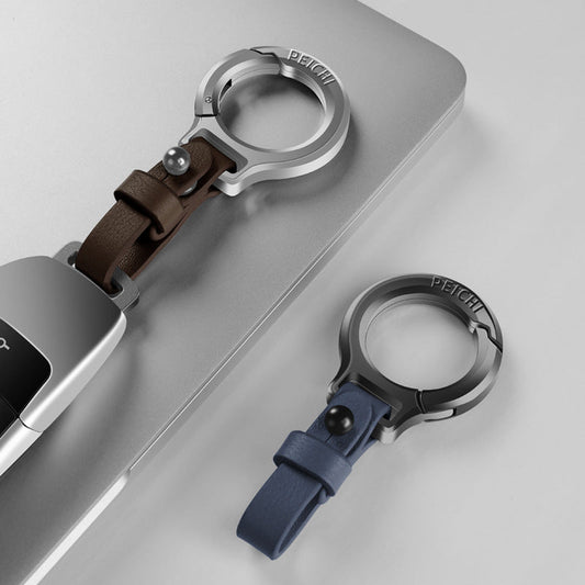 Portable Zinc Alloy Car Keychain with Strap
