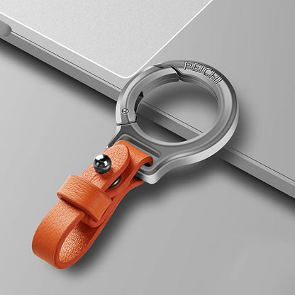 Portable Zinc Alloy Car Keychain with Strap