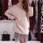 🌸Spring Specials💗 Women’s Semi Turtleneck Loose Sweatshirt and Sleeveless Mini Gauze Dress Set