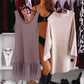 🌸Spring Specials💗 Women’s Semi Turtleneck Loose Sweatshirt and Sleeveless Mini Gauze Dress Set
