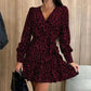 💖Leopard Print Wrap V-Neck Waist Tie Dress