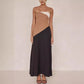 💕What should I wear tomorrow?💕Women's Sleeveless Off-Shoulder Color-Block Bodycon Dress