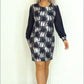 💕👗Elegant dress with round neckline and long sleeves