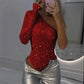 🔥2025 NEW SALES - 50% OFF🔥Women's One Shoulder Sequin Bodysuit