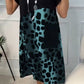 Round Neck Loose Print Short Sleeve Dress