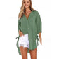 🎉Happy New Year! 50% OFF 🛍️Women's Loose Fit Tie Asymmetrical Shirt