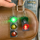 Mini LED traffic light keychain