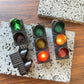 Mini LED traffic light keychain