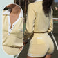 🌸Spring Specials💐 Fashion Long Sleeve Knit V-Neck Short Jumpsuit
