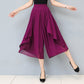 Women’s High Waist Cropped Chiffon Culottes