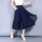 Women’s High Waist Cropped Chiffon Culottes