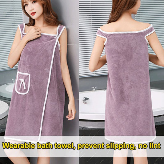 🔥LAST DAY ONLY 50% OFF🔥Women's Solid Color Coral Fleece Bathrobe