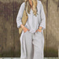 🌸Limited Time Half Price Offer🌸Women's Summer Loose Pocket V-Neck 2-Piece Set（The more you buy, the higher the discount）