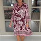 Women's Casual V-Neck Floral Print Dress
