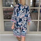 Women's Casual V-Neck Floral Print Dress