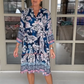 Women's Casual V-Neck Floral Print Dress
