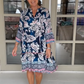 Women's Casual V-Neck Floral Print Dress