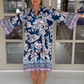 Women's Casual V-Neck Floral Print Dress