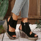 🔥Summer Hot Sale-50% Off🩷Women's Tassel Open Toe Platform Wedge Sandals