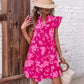 🌺Summer Hot Sale 50% OFF🔥👗Ruffle Sleeve V-Neck Printed Dress