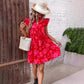 🌺Summer Hot Sale 50% OFF🔥👗Ruffle Sleeve V-Neck Printed Dress