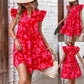 🌺Summer Hot Sale 50% OFF🔥👗Ruffle Sleeve V-Neck Printed Dress