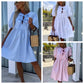 🌴 Summer limited ice silk puff sleeve dress|Sweat dissipates, always keep it light