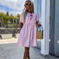 🌴 Summer limited ice silk puff sleeve dress|Sweat dissipates, always keep it light