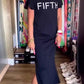 Easygoing Ruffle Sleeve Letter Dress