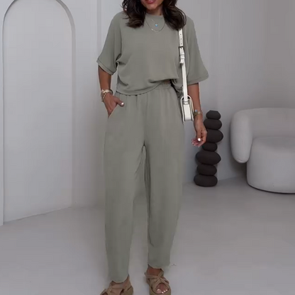 Relaxed Fit Two Piece Casual Set