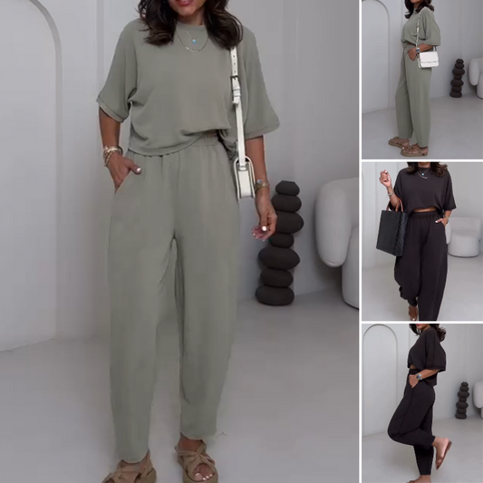 Relaxed Fit Two Piece Casual Set