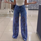 🔥Last Day 50% OFF🔥Fashion Lace Patchwork Denim Jeans