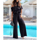 🌞Summer Sale🌺 Women’s Off - Shoulder Ruffle Jumpsuit – 50% OFF