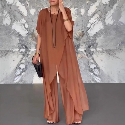 Women's Irregular Top & Loose Pants Set✨