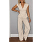 🎉 Last Day Promotion-50% OFF🔥💋Women's Elegant V-Neck Top & Pants Set
