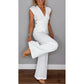 🎉 Last Day Promotion-50% OFF🔥💋Women's Elegant V-Neck Top & Pants Set