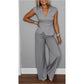 🎉 Last Day Promotion-50% OFF🔥💋Women's Elegant V-Neck Top & Pants Set