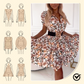 ⏳Limited time 58% off💥✨Women's V-neck floral print mini dress