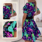 ⏳Limited time 58% off💥✨Women's V-neck floral print mini dress