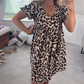 🐆 Women's Leopard Print Mini Dress – Flirty & Fun