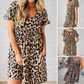 🐆 Women's Leopard Print Mini Dress – Flirty & Fun