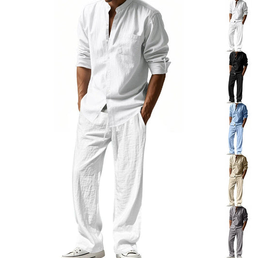 🍃Men's Casual Breathable Shirt and Pants Set