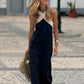 Women's Halter Neck Sleeveless Maxi Dress